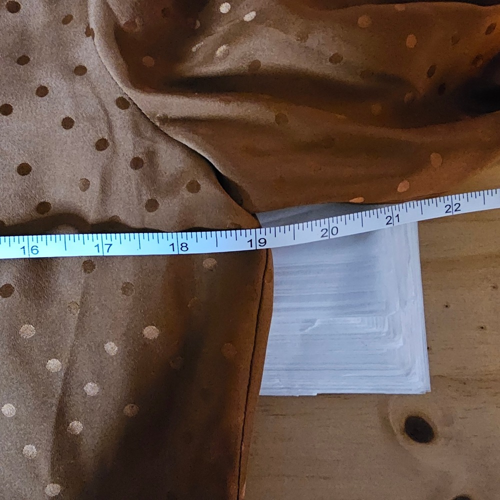 Sezane Silk Polka Dot Blouse Women 36 Rust Brown French Chic Quiet Luxury DESC - Picture 10 of 11